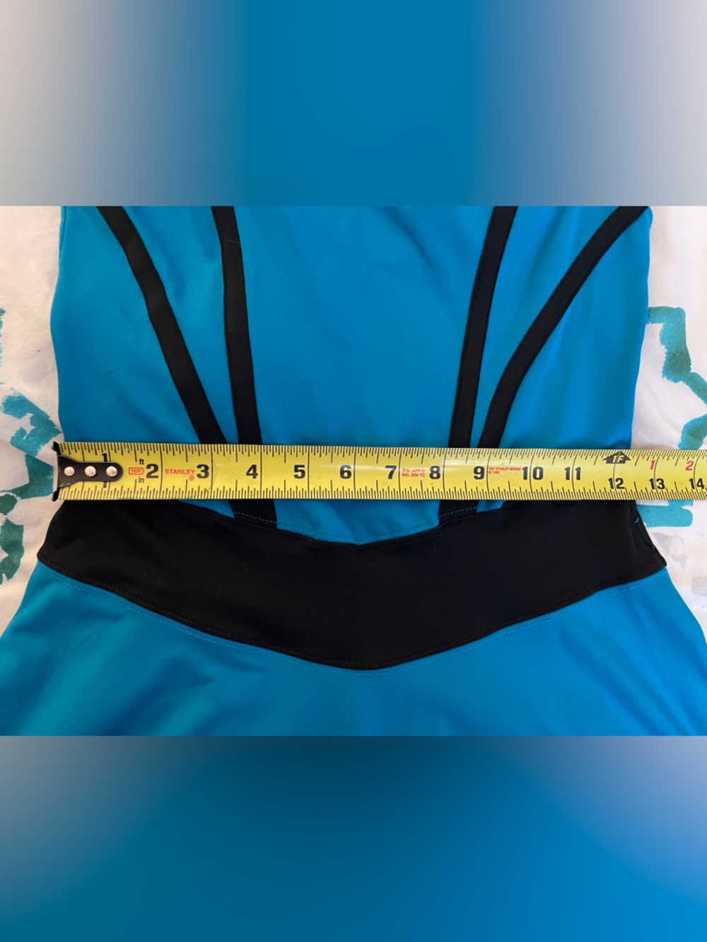 Nike Dry fit Teal Blue Athletic Tennis Golf  Dress with Black Waistband Sz S - Picture 14 of 16